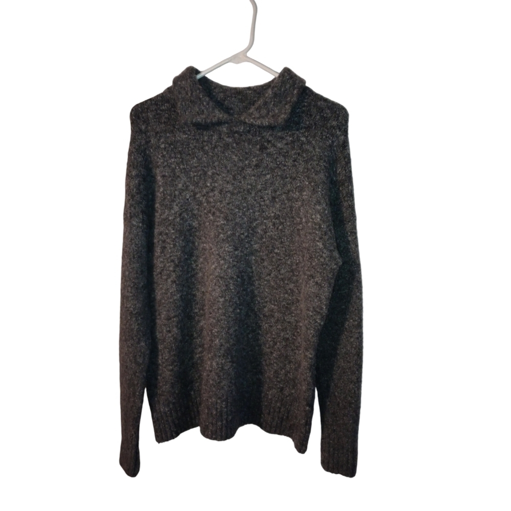 French Connection Wool Blend Sweater Gray Collared Soft Warm Minimalist Staple S